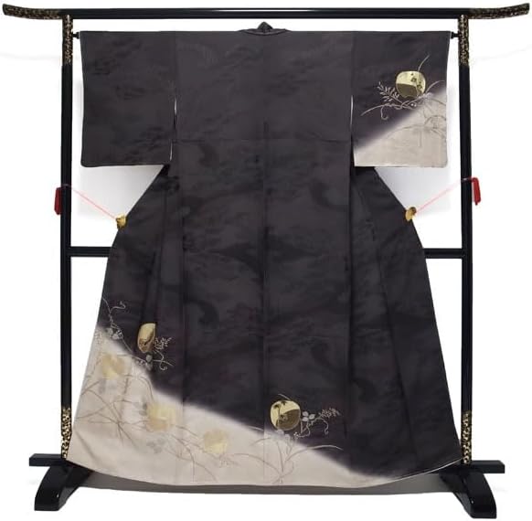 浴衣 ゆかた Mサイズ ユカタ 綿100% 白✖️ネイビー 花 浴衣単品販売 M